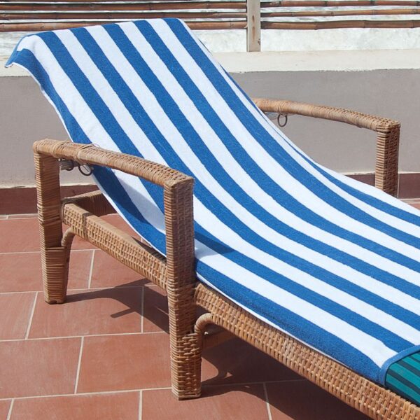 Pool Towels Blue Stripe 30x70